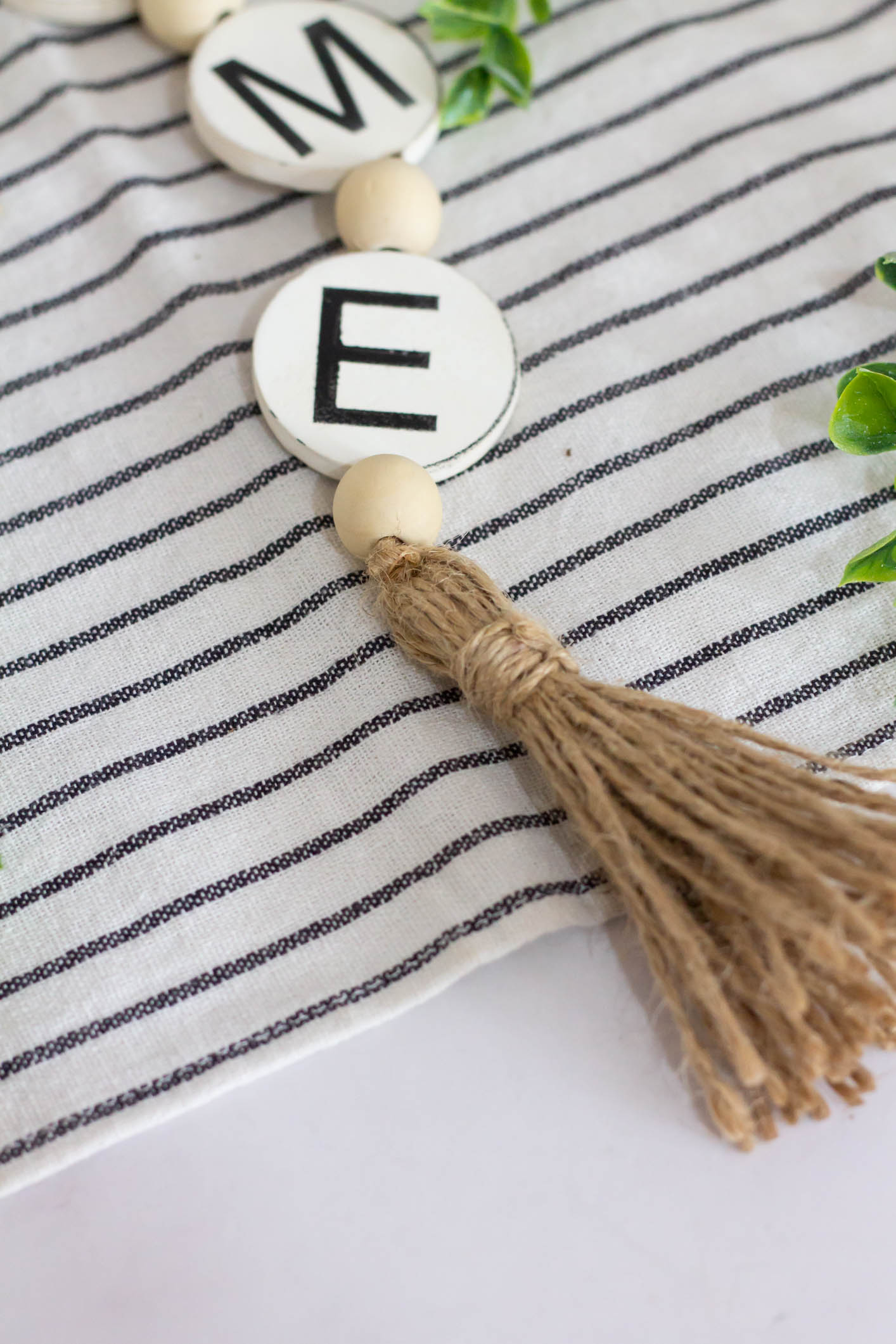 Wooden Bead Tassel Keychains 