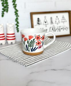 ماگ سرامیکی گلدار رنگی کد 3
