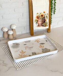 سینی مستطیل طرحدار لبه برجسته
